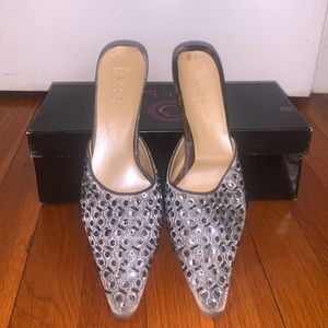 Vintage BELLE USA Beaded Mules